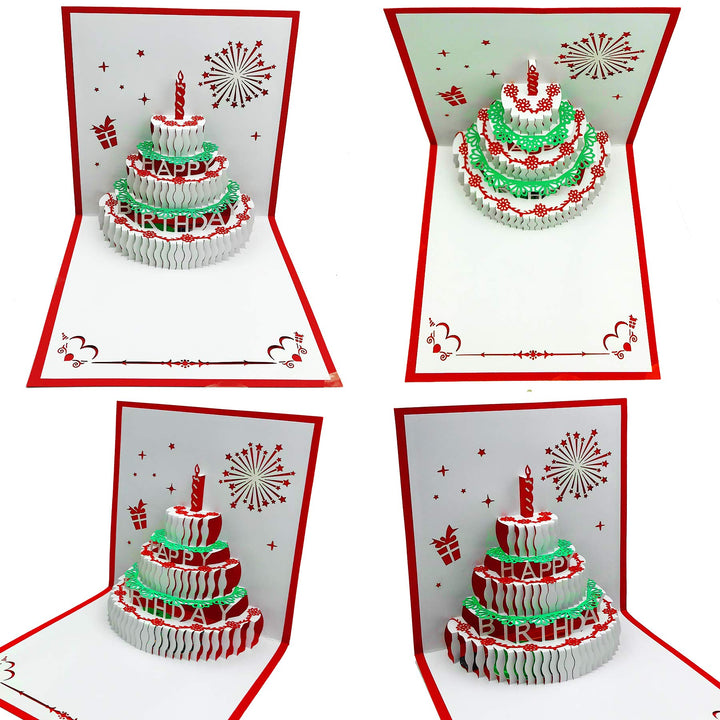 3D Pop Up Birthday Cards,Warming LED Light Birthday Cake Music Happy Birthday Card Postcards Pop Up Greeting Cards Happy Birthday Cards Best for Mom,Wife,Sister,Boy,Girl,Friends 1 Pack