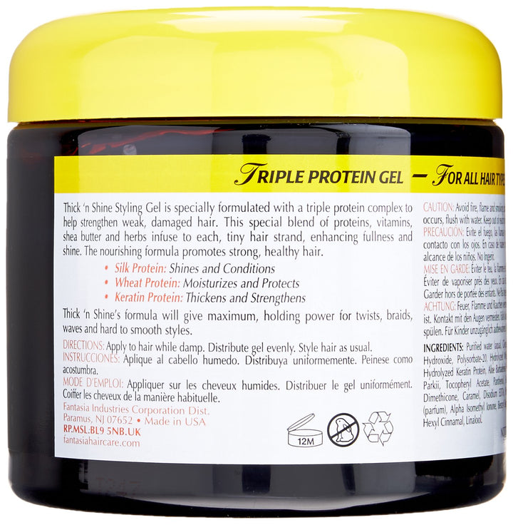 Thick N Shine Stay Styling Gel, 16 Ounce