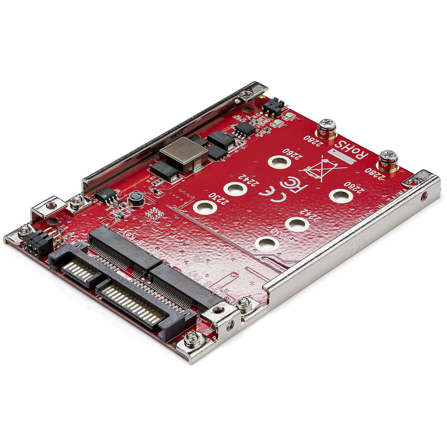 M.2 to SATA Adapter - Dual Slot - for 2.5in Drive Bay - RAID - M.2 SSD - M.2 Adapter - M.2 SSD Adapter (S322M225R),red