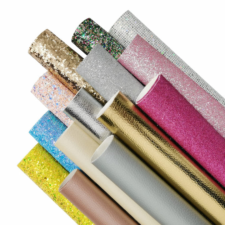 28 Pieces 8x6(20cmx15cm) A5 Faux Leather Sheets,Solid Colors & Glitter & Leopard Pattern Faux Leather Fabric Sheets for Bows,Keychains,Hair Accessories DIY Projects