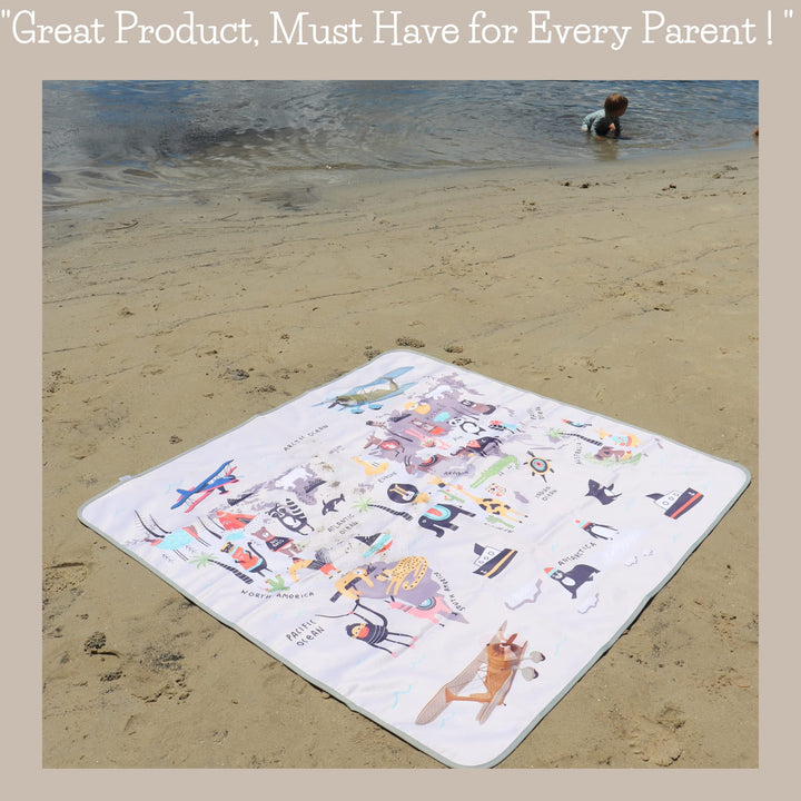 Splat Mat for Baby – Under High Chair Floor Mat Protects Wood, Vinyl and Carpet from Spills – Waterproof 4 Layer Baby Mat with Anti-Skid Backing Deters Bunching and Sliding (51” x 51”)