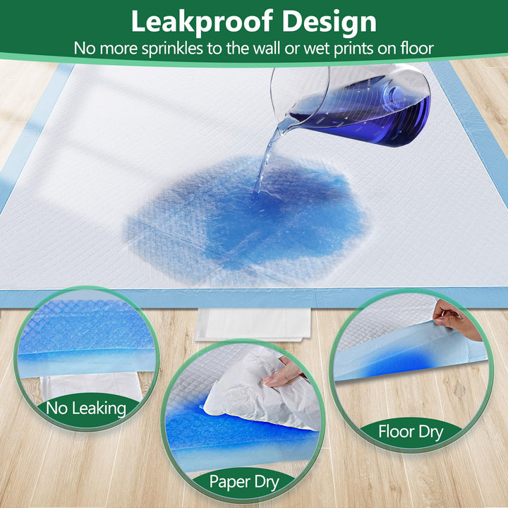 XXL Thicken 6 Layers Ultra Absorbent Dog Pee Pads Extra Large Leak-Proof Odor-Control Puppy Training Pads Quick Dry Pee Pads for Dogs Cats Pets