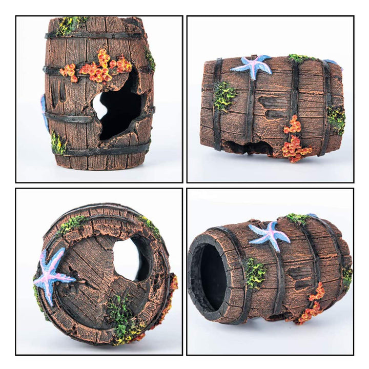 Aquarium Fish Tank Decorations, Aquarium Hideout House Theme Plastic Plants Fish Cave Aquarium Castle Mermaid Ornaments, Shipwreck Hideouts Fish Tank Accessories Décor