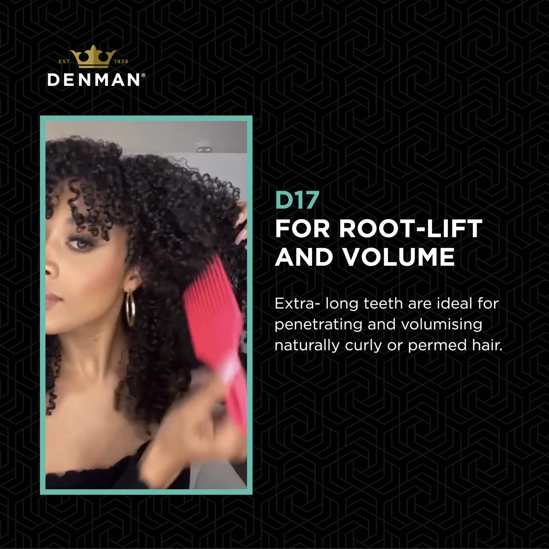 Jack Dean (Black) Curl Volumiser Comb for Separating, Styling, Defining, Enhancing & Boosting Curls (D17)