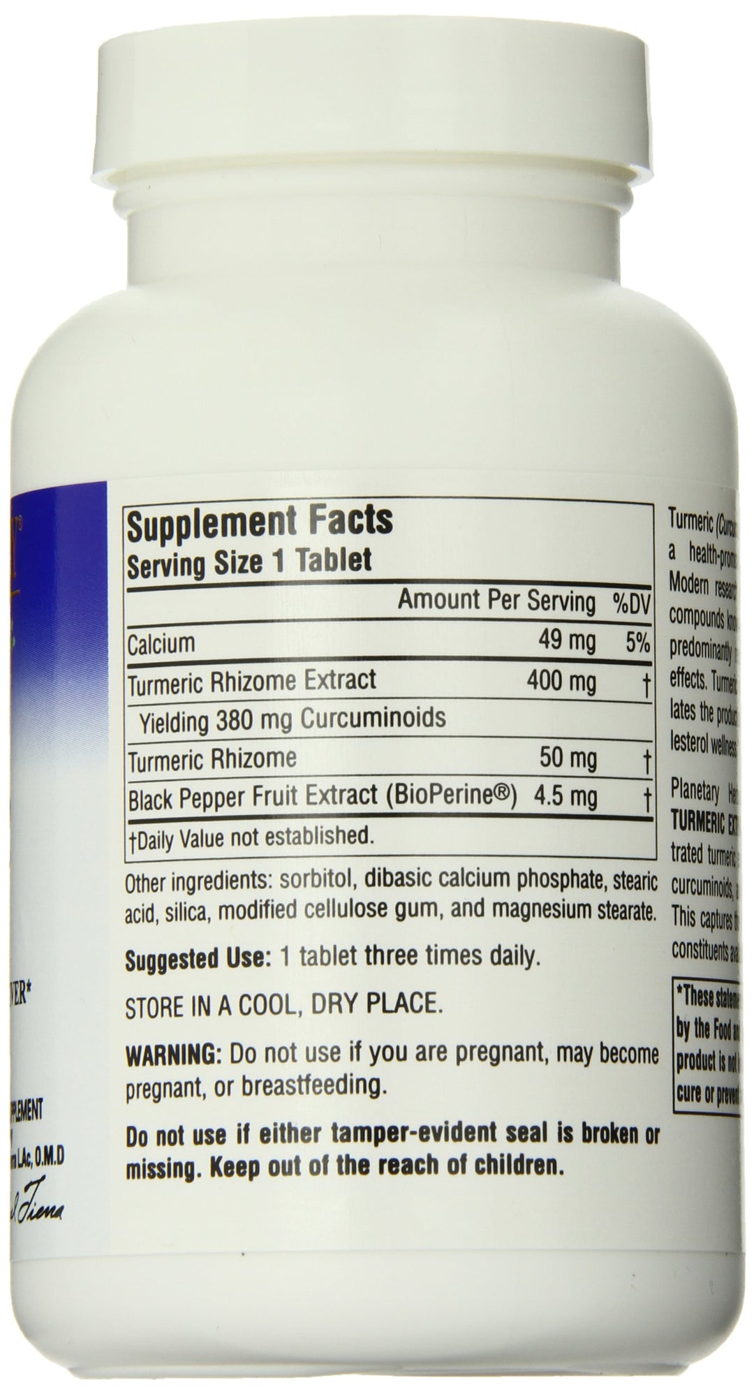 Full Spectrum Turmeric Extract Tablets, 450 mg, 120 Count