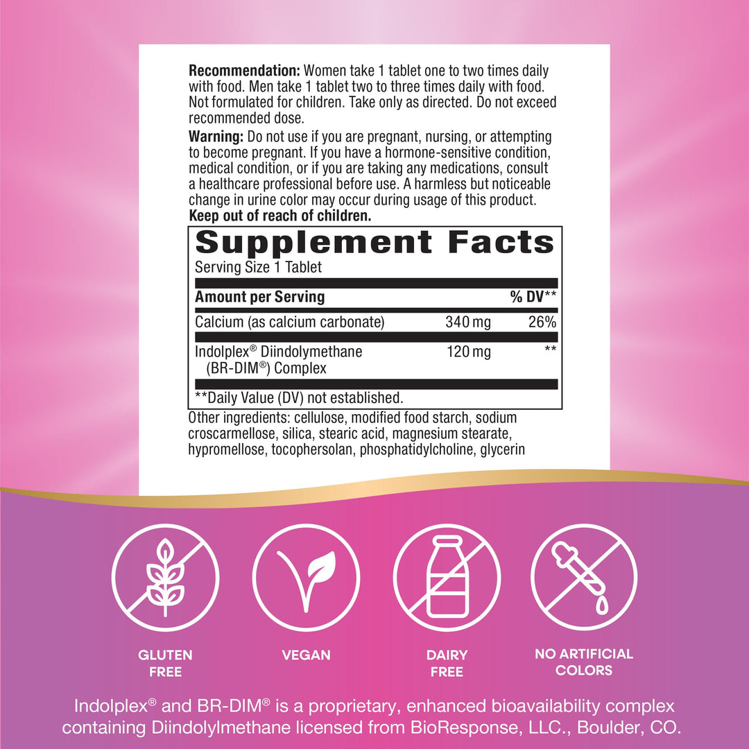 Nature's Way Estrobalance, Absorbable BR-DIM, Supports Healthy Estrogen Metabolism*, Vegan, Gluten Free, 60 Tablets (Packaging May Vary)