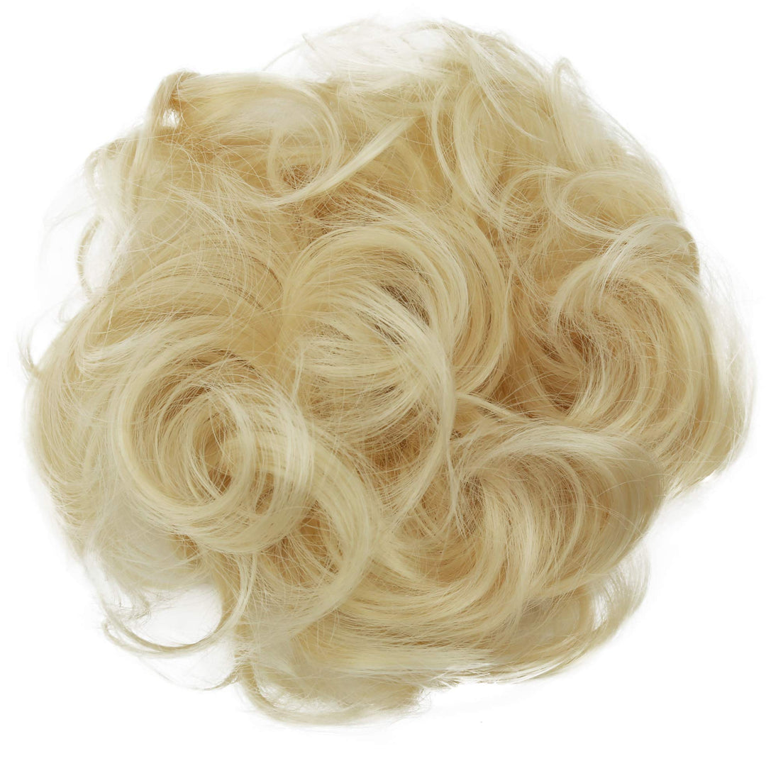 Bleach blond G13E_88T613 : PRETTYSHOP Hairpiece Hair Rubber Scrunchie Scrunchy Updos VOLUMINOUS Curly Messy Bun Bleach blond G13E_88T613