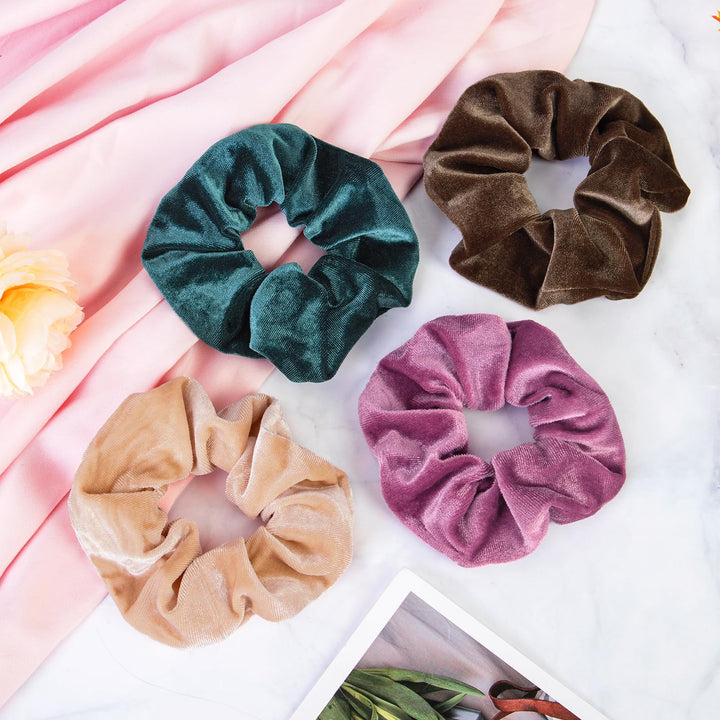 12 Pcs Hair Scrunchies Velvet Elastic Hair Bands Scrunchy Hair Ties Ropes Scrunchie for Women or Girls Hair Accessories - 12 Assorted Colors Scrunchies