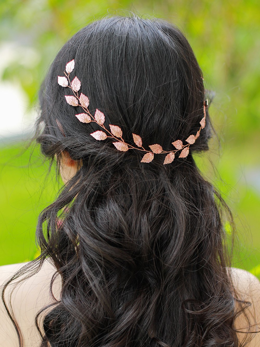 Bridal Silver leaf Headband Wedding Headpiece Bridal Flower Crownwoodland Headband Bridal Headpiece Wedding Hair Accessories (gold)