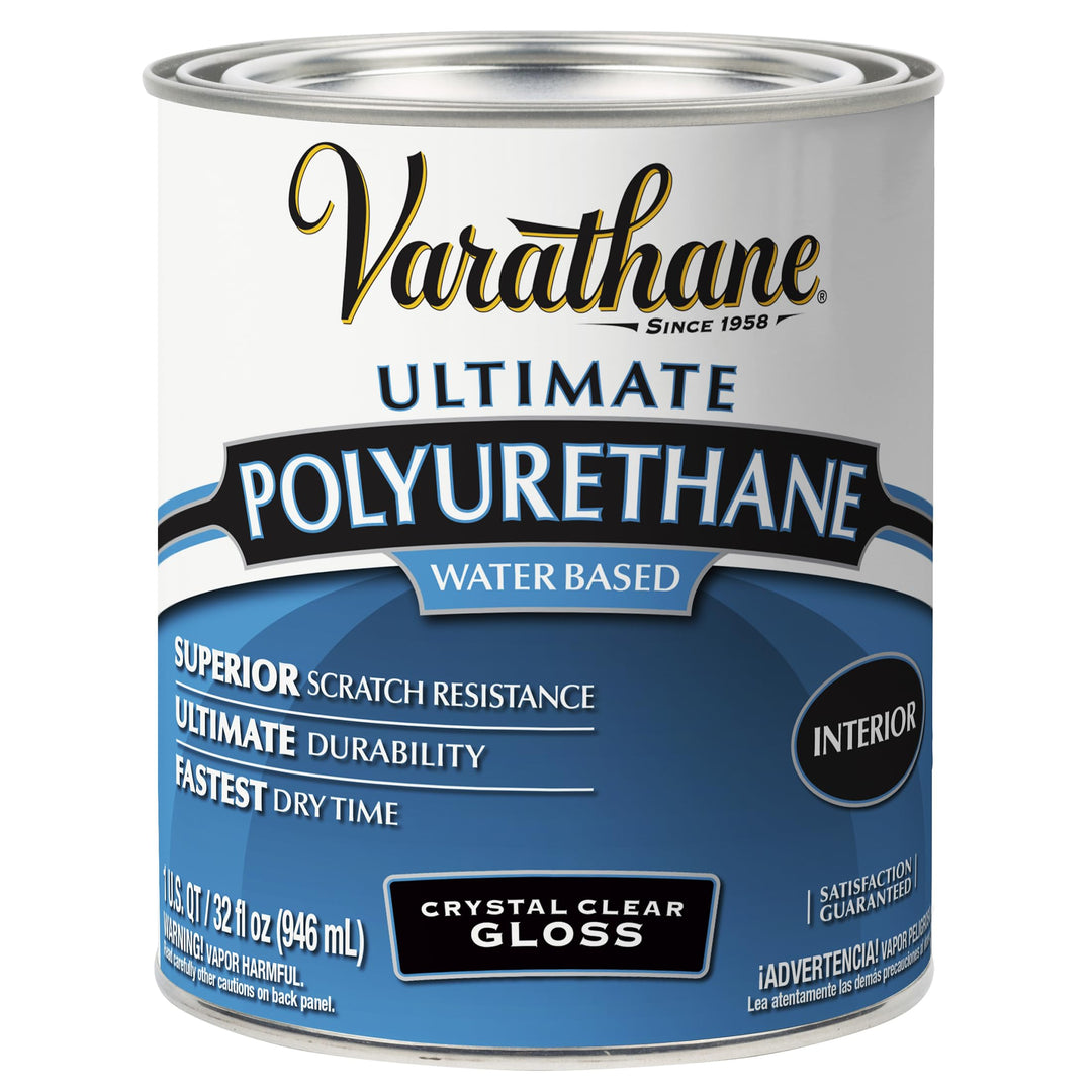 Varathane 200041H Water-Based Ultimate Polyurethane, Quart, Gloss Finish