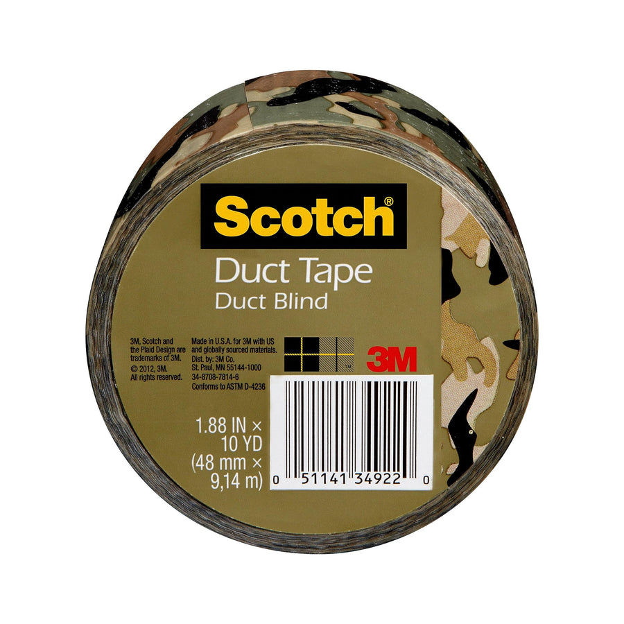 Duct Tape, Camo, 1.88 in x 10 yd, 1 Roll (910-CMO-C)