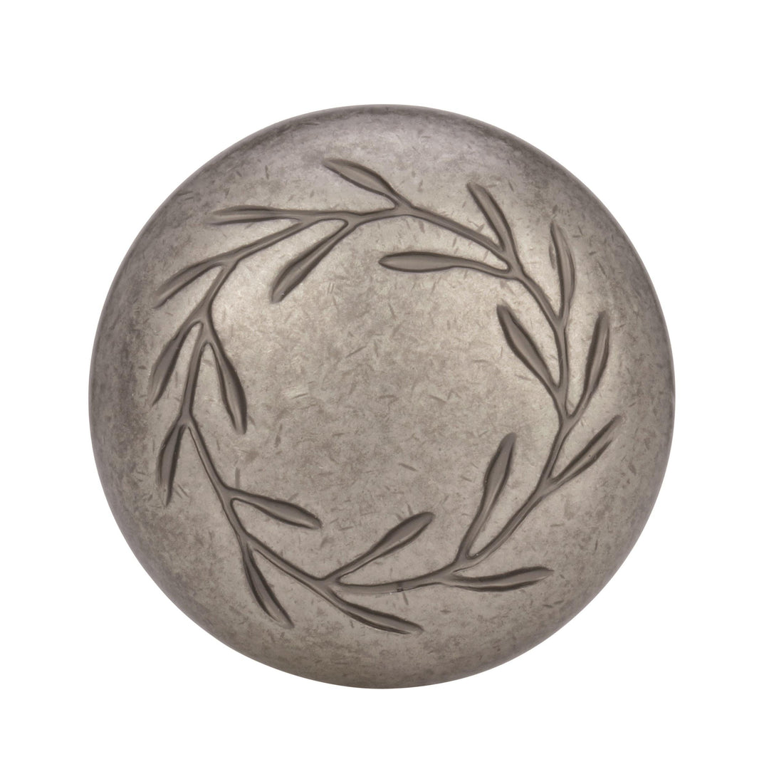 | Cabinet Knob | Weathered Nickel | 1-5/16 inch (33 mm) Diameter | Nature'S Splendor | 1 Pack | Drawer Knob | Cabinet Hardware