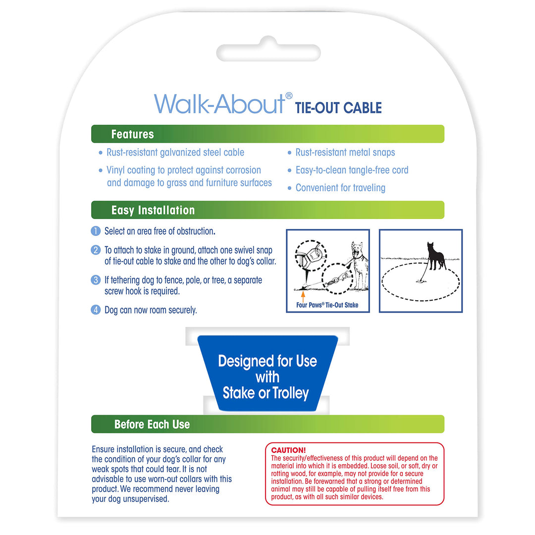 Puppy Dog Tie Out Cable Red Puppy (15 Feet)