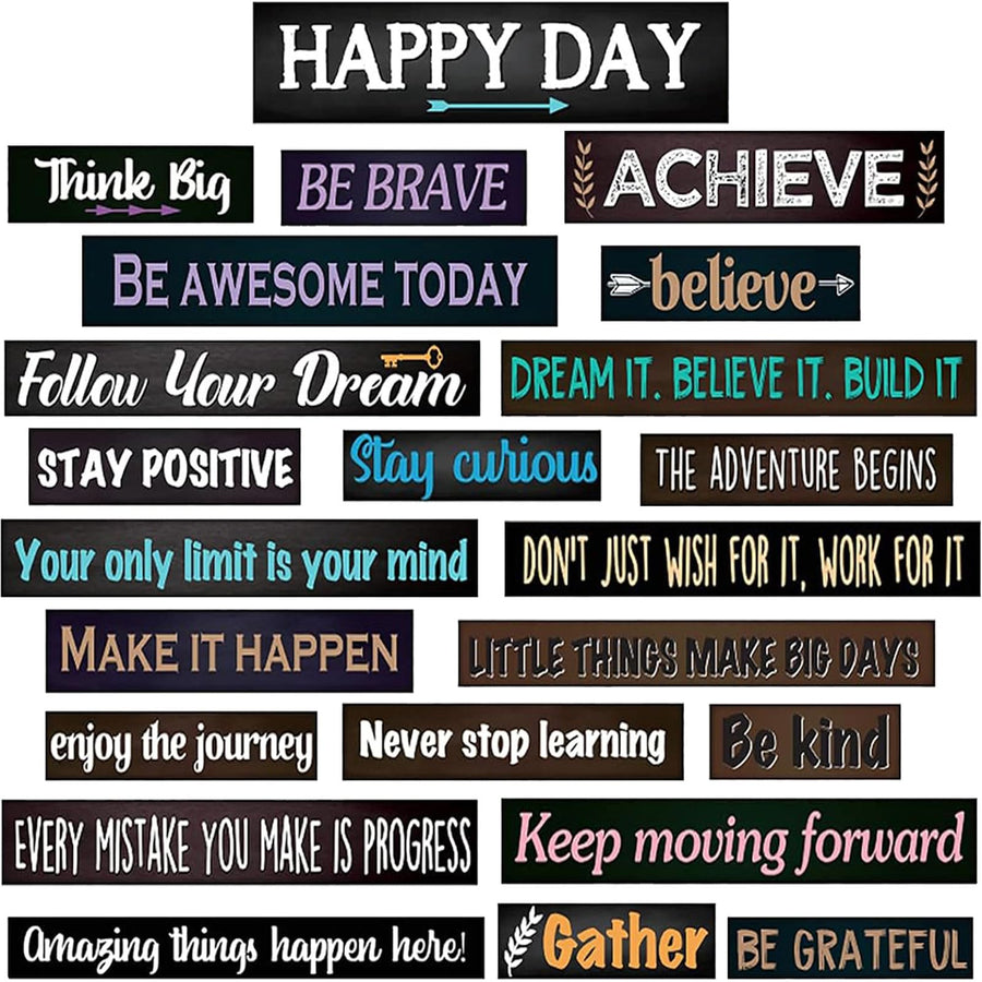 23 Pieces Inspirational Bulletin Board Decorations Motivational Banners for Classroom Laminated Quote Positive Affirmation Motivational Banners with Welcome Sign for Wall Teachers Students(Farmhouse)