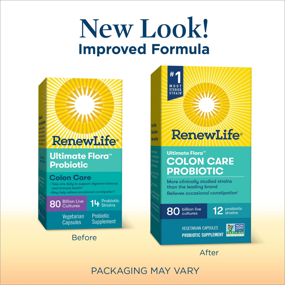 Probiotic Colon Care Probiotic Capsules, Daily Supplement Offers Colon Support, L. Rhamnosus GG, Dairy, Soy and gluten-free, 80 Billion CFU, 30 Count
