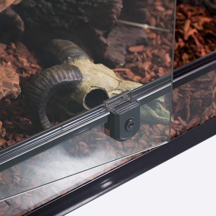 50 Gallon Reptile Glass Terrarium Tank Double Hinge Door with Screen Ventilation Large Reptile Terrarium 36 x 18 x 18(Knock-Down)