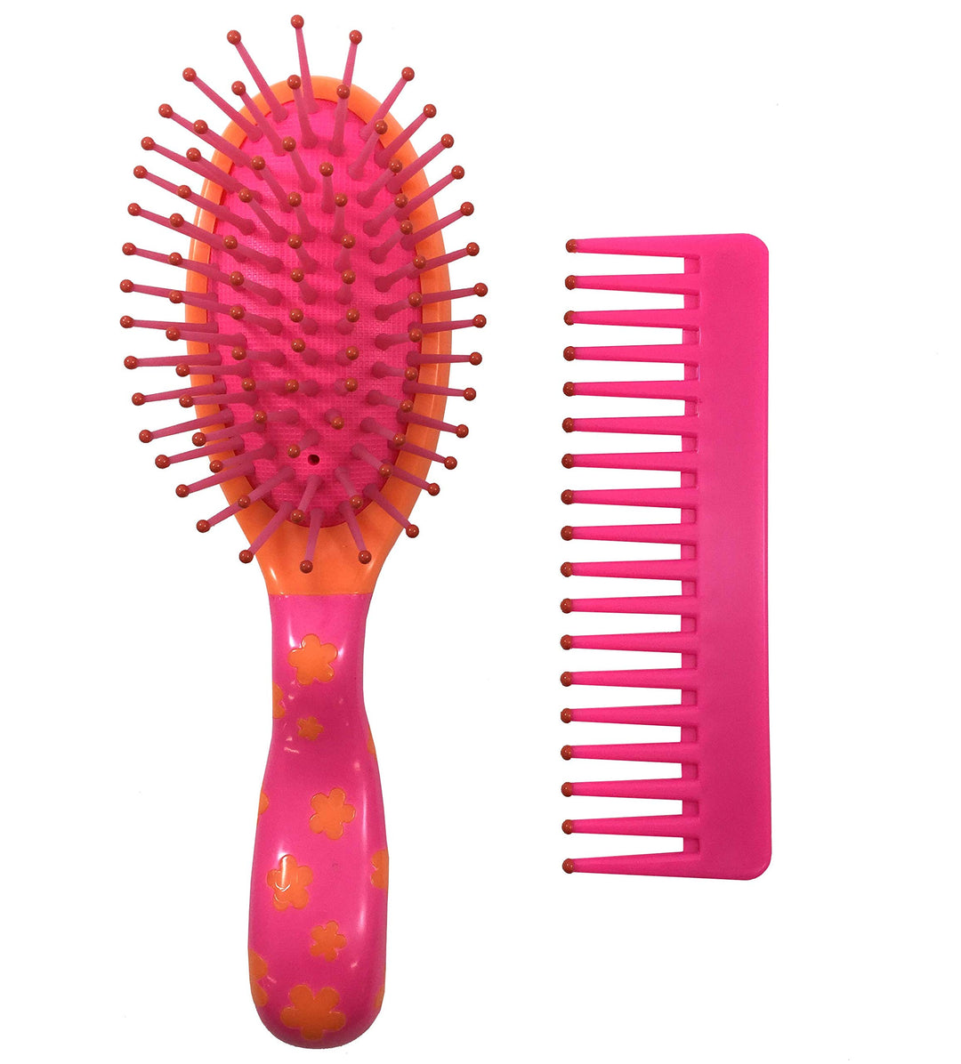 Scunci Girl 2pc Brush And Comb Flower Pack, Assorted Colors