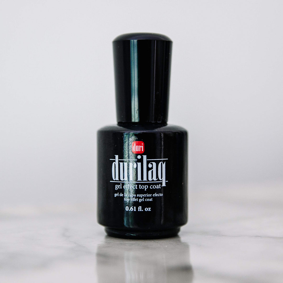 duri Nail Polish, laq Gel Effect Top Coat, Glossy, Fast Drying and Long Lasting Gel Like Look, .61 fl.oz. 18 ml.