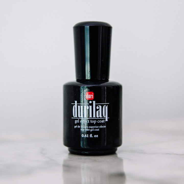 duri Nail Polish, laq Gel Effect Top Coat, Glossy, Fast Drying and Long Lasting Gel Like Look, .61 fl.oz. 18 ml.