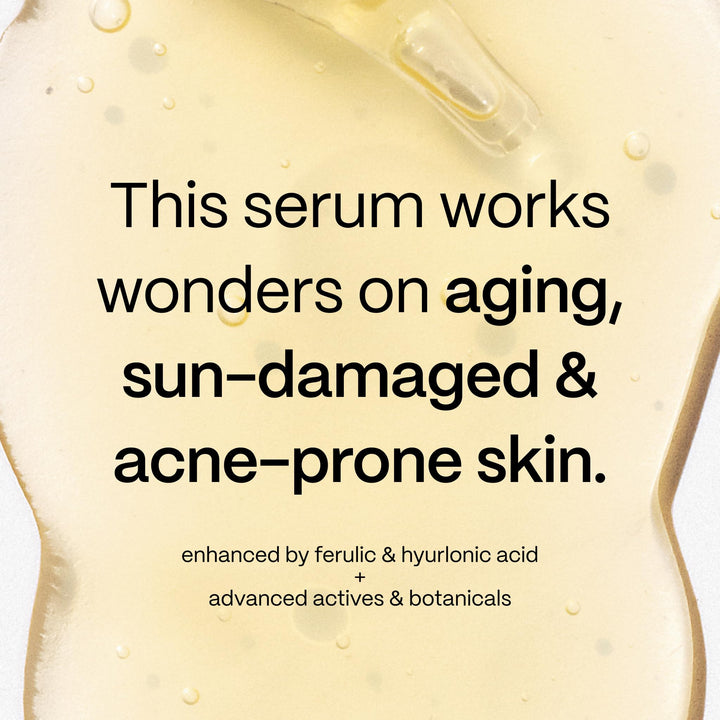 Vitamin C Serum 2-Pack – Brightening Serum with Hyaluronic Acid, Ferulic Acid, Vitamin E, 1.02 Oz Ea + Varying Pillow Packs