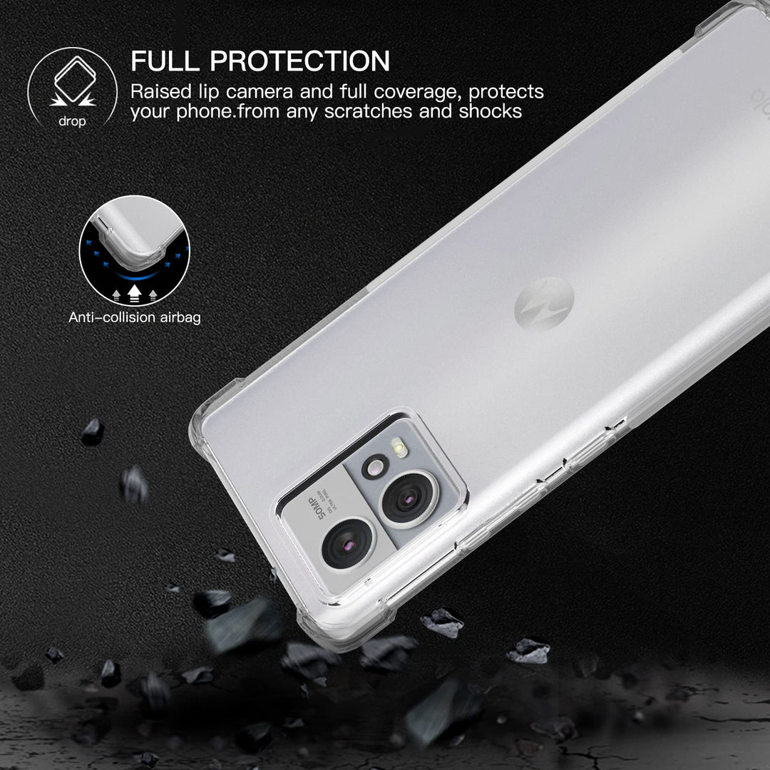 for Motorola Edge 30 Fusion Case, Crystal Clear Scratch Resistant Reinforced Corners TPU Rubber Soft Skin Silicone Protective Cover for Motorola Edge 30 Fusion 2022
