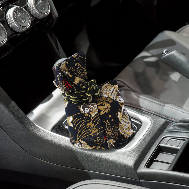 Car Shift Knob Cover Japanese Antiquity Element of Koi Fish Shift Boot Cover Boots Shifter Boot Cover Automotive Shift Knob with Rope for Car Truck Shift