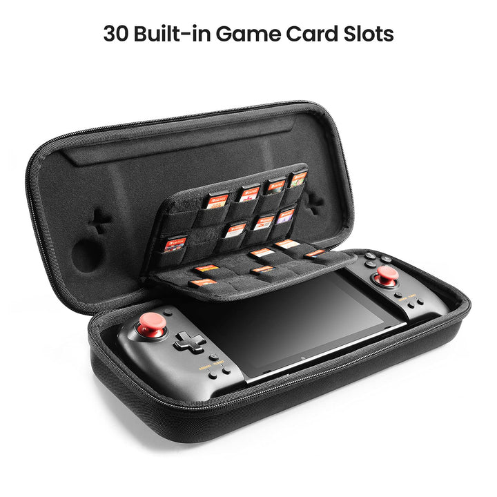 Carrying Case for Hori Nintendo Switch Split Pad Pro Controller, Hard Shell Protective Travel Bag with 30 Game Cartridges, Switch Binbok Joy Pad Controllers case, Shockproof, Lightweight