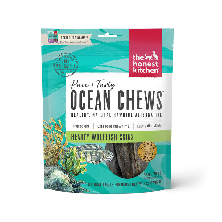 Ocean Chews™ Hearty Wolffish Skins Dog Treats, 3.25 oz (Beams™)