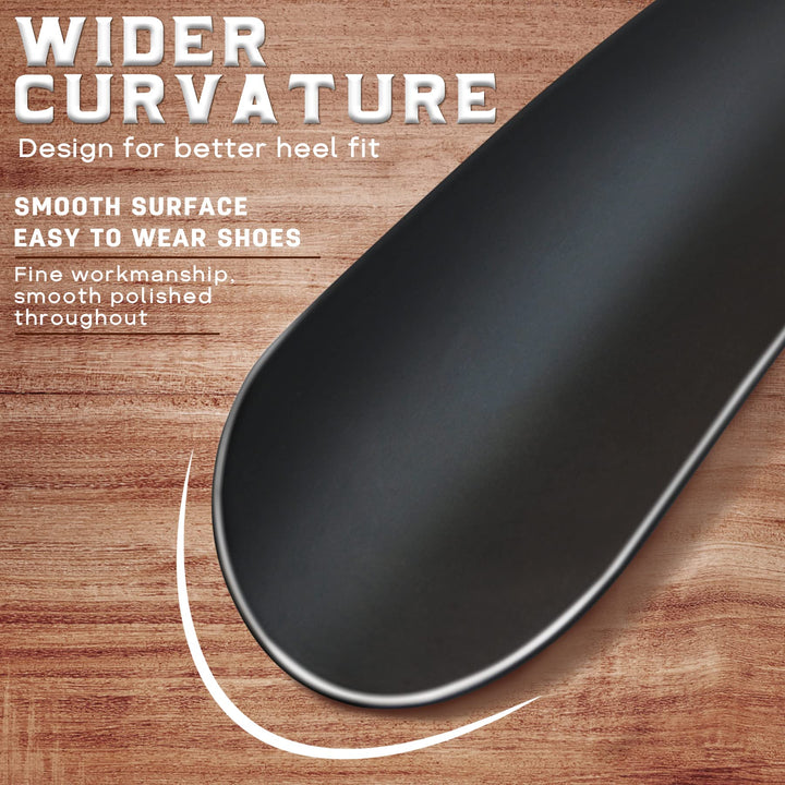 Metal Shoe Horns with Leather Handle Stainless Steel Shoehorn for Traveling