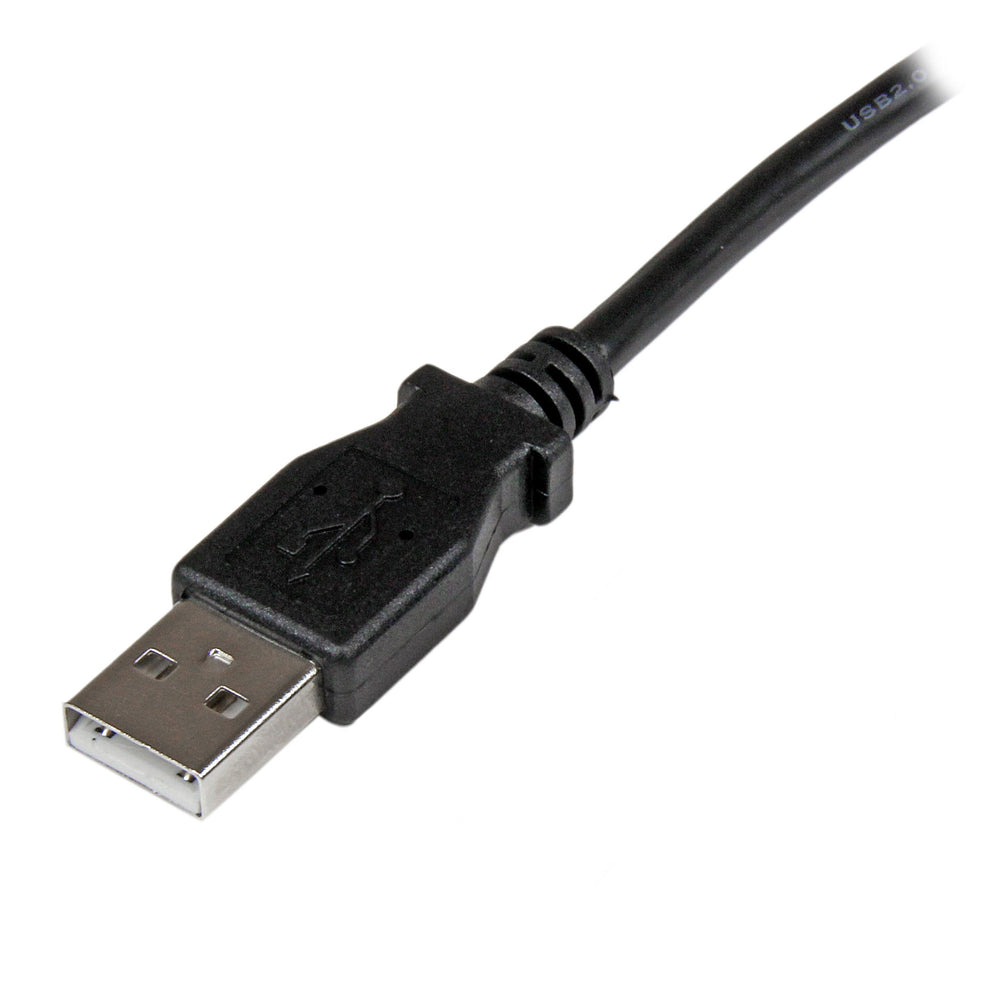 1m USB 2.0 A to Left Angle B Cable Cord - 1 m USB Printer Cable - Left Angle USB B Cable - 1x USB A (M), 1x USB B (M) (USBAB1ML),Black