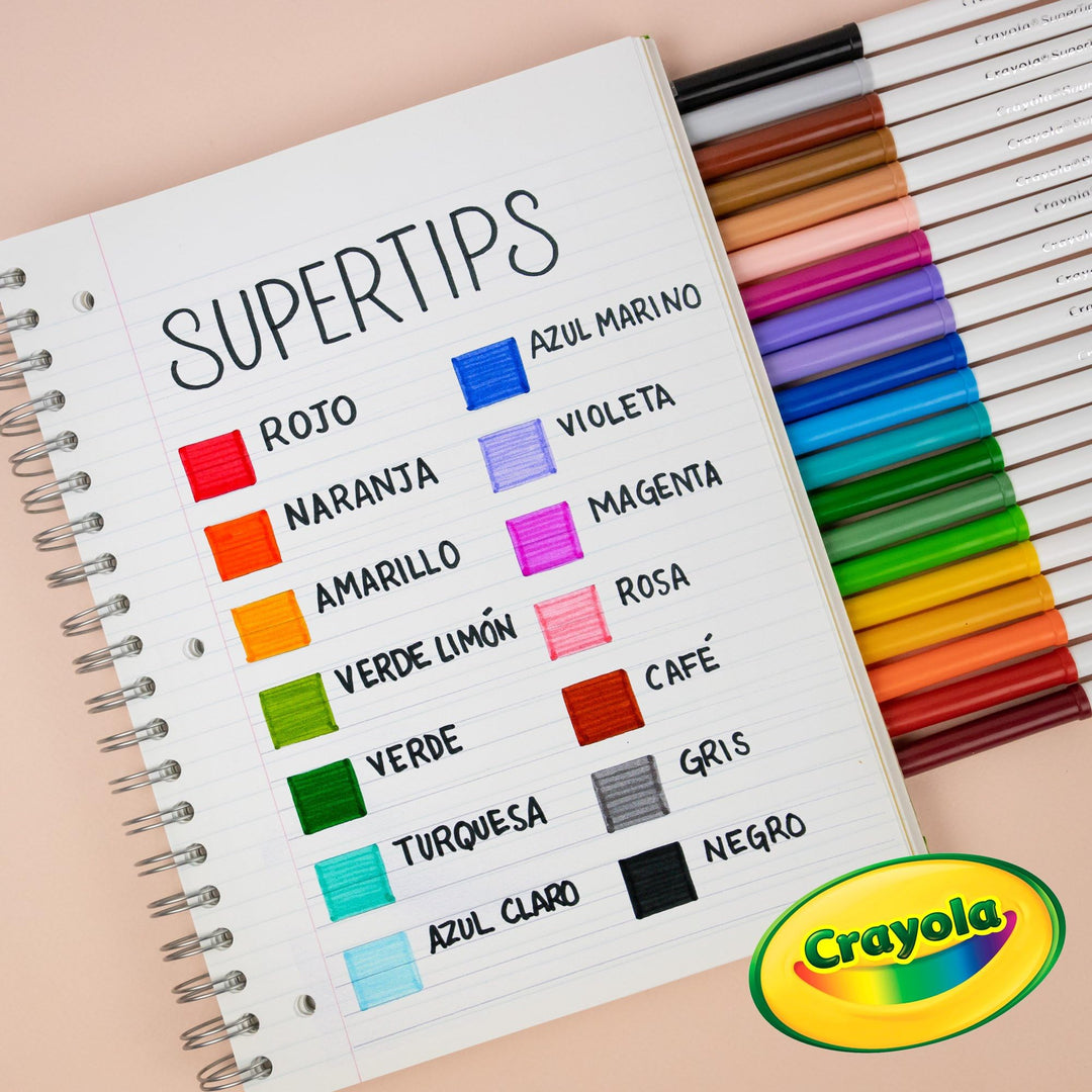 Super Tips Markers, Coloring Book Markers, 20 count