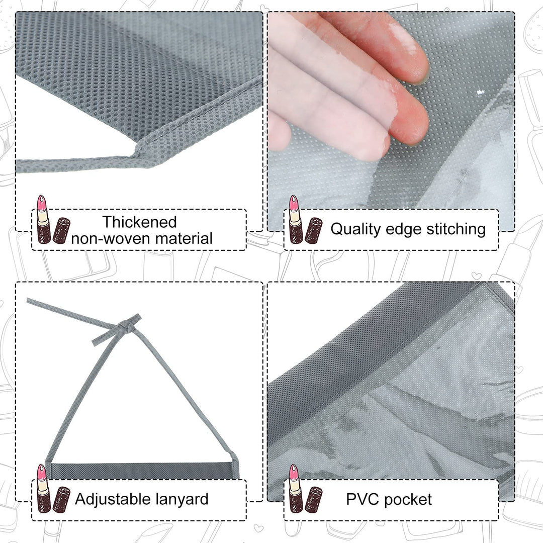 Headband Holder,Hanging Headband Storage Organizer Women, headphone organizer classroom Hair Accessory Holder with PVC Clear Pockets(8.7 inches,Gray)