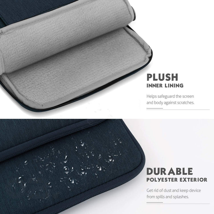 12.9 Inch Tablet Sleeve Bag Carrying Case with Pockets Fits 13 Inch New iPad Pro M4 & Air M2 2024, iPad Pro 12.9 M2&M1, Surface Laptop Go 12.4, Galaxy Tab S8+/S9+ 12.4, Indigo