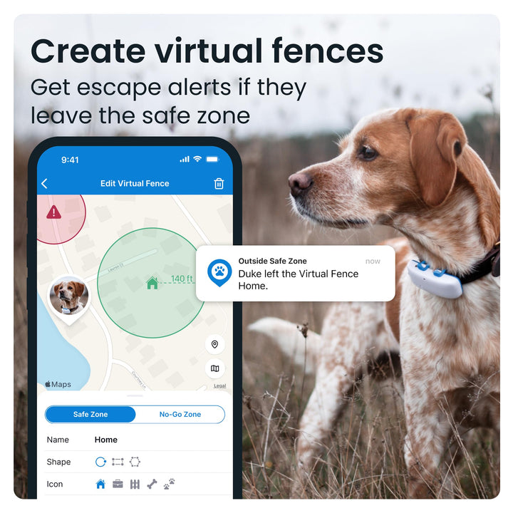 Tractive GPS Tracker & Health Monitoring for Dogs - Market Leading Pet GPS Location Tracker, Wellness & Escape Alerts, Waterproof, Works with Any Collar (Brown)