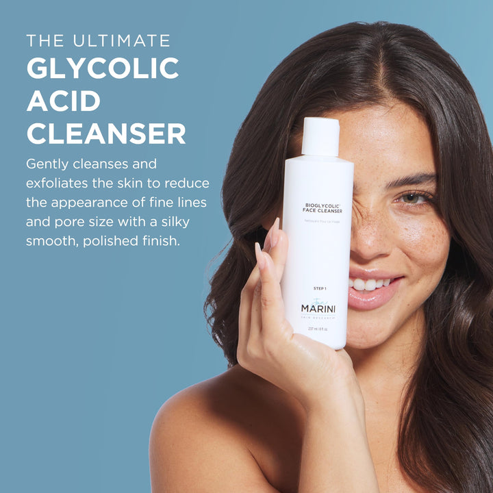 Bioglycolic Face Cleanser - Facial Wash for Oily, Dry & Combo Skin - Personal Face Skincare - Skin Cleanser for Beauty & Personal Care - 8 fl oz