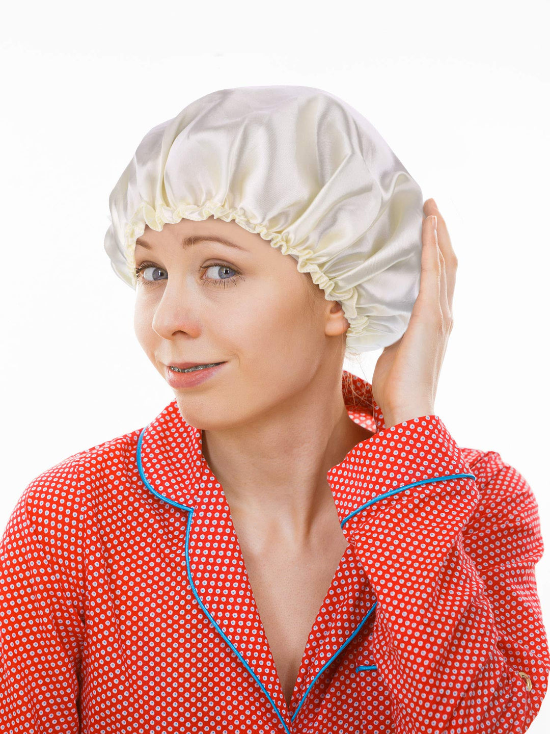 3 Pieces Sleep Cap Satin Bonnet Night Head Cover Sleeping Soft Hair Turbans for Women and Girls (Style Set 1)