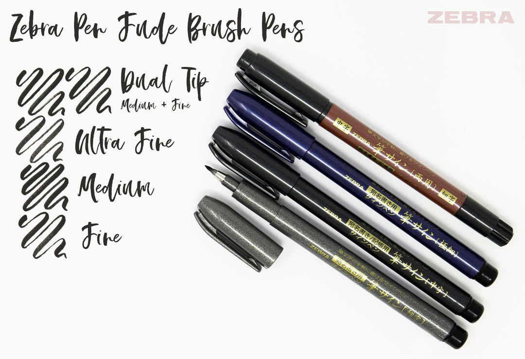 Zensations Brush Pen, Fine Brush Tip, Black Water-Resistant Ink, 1-Pack