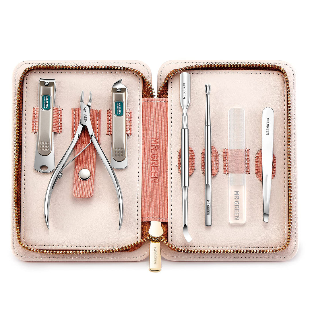 7in1 Manicure Sets Personal Care Tools Stainless Steel Professional Nail Clippers Pedicure Set Travel Case Kits (Mr-6032)