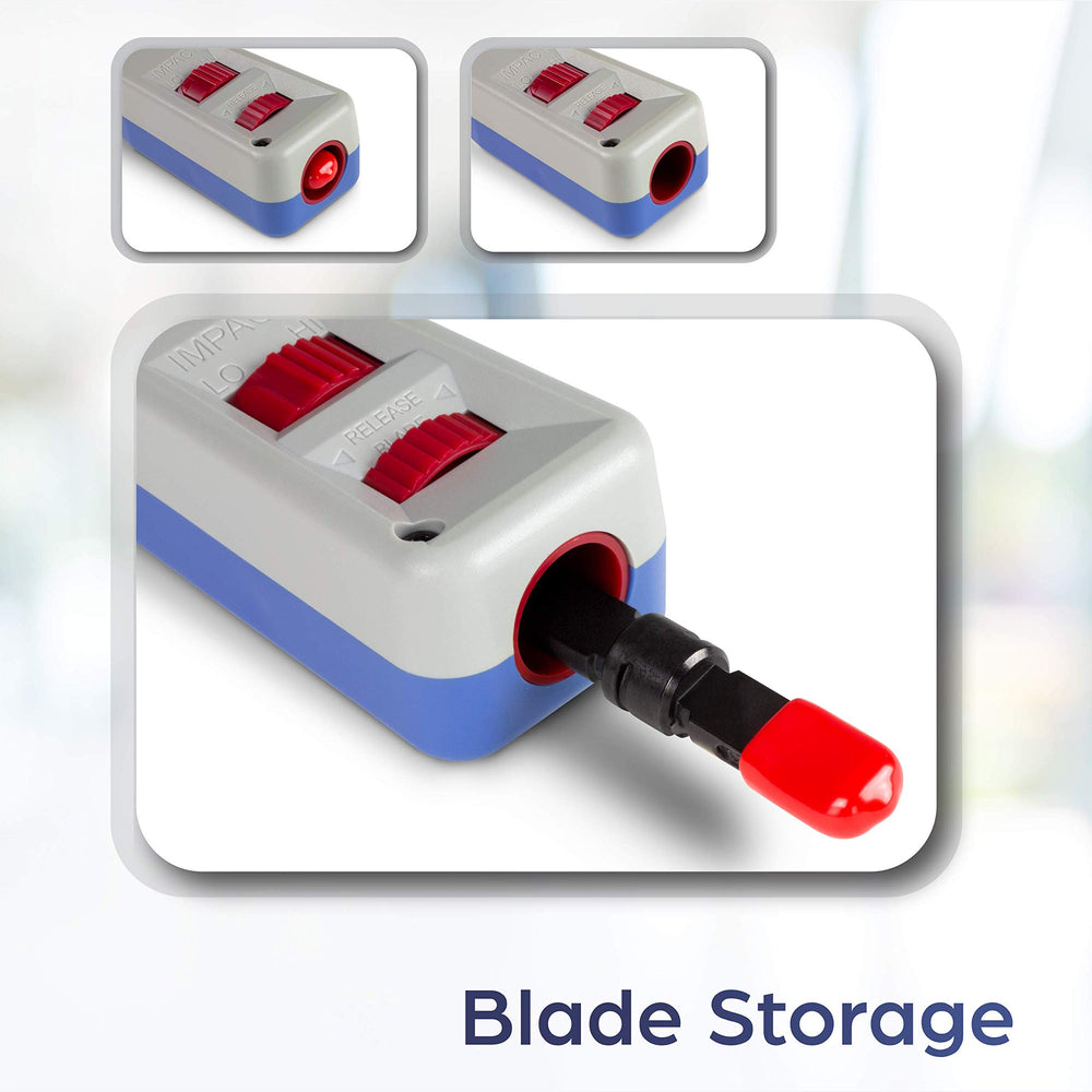 Punch Down Tool With 110 And Krone Blade, Insert & Cut Terminations In One Operation, Precision Blades Are Interchangeable & Reversible, Network Punch Tool, Grey, TC-PDT,White