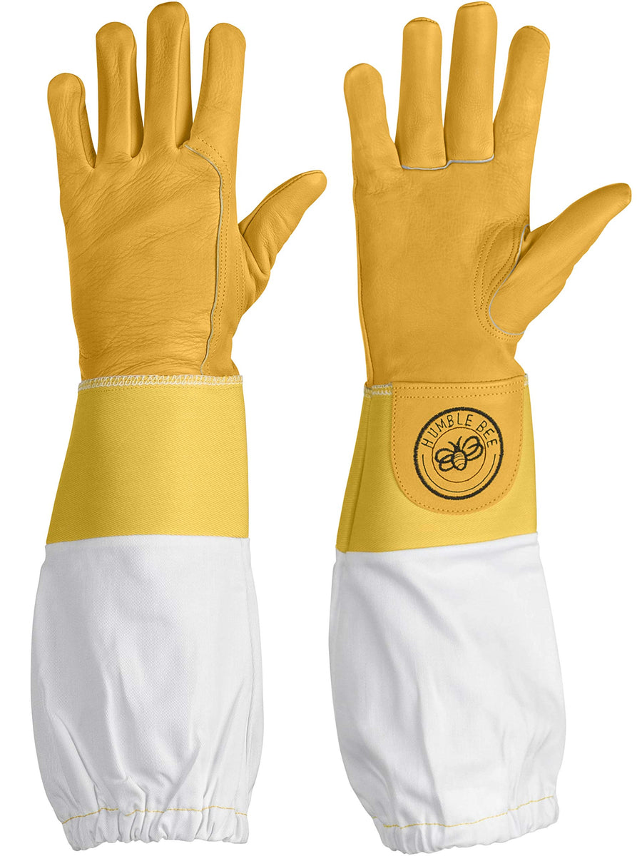 113 Cowhide Beekeeping Gloves with Reinforced Cuffs