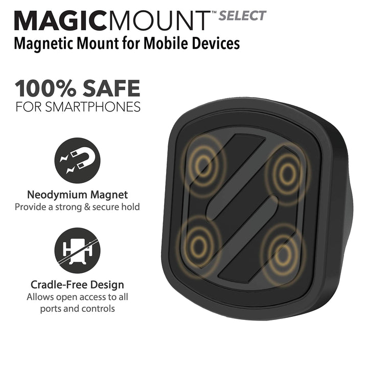 MMD-2PKXCES0 MagicMount Select Universal Magnetic Phone, GPS Horizontal Dashboard Phone Holder for Car, Home or Office, Black (Pack of 2)