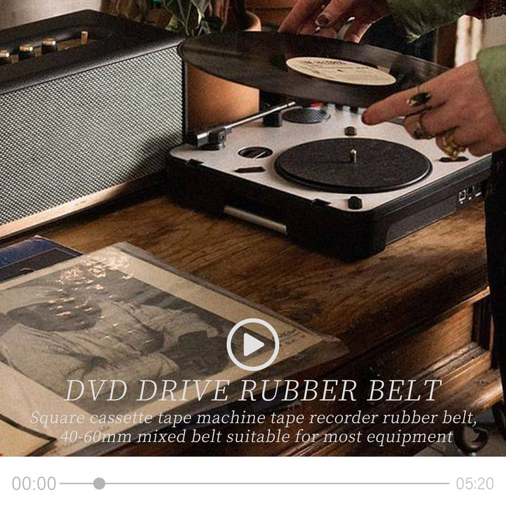 Bstinay 20PCS 25-170mm Mixed Square Cassette Tape Machine Recorder Rubber Belt Recorder Repair Maintenance Mixed Cassette