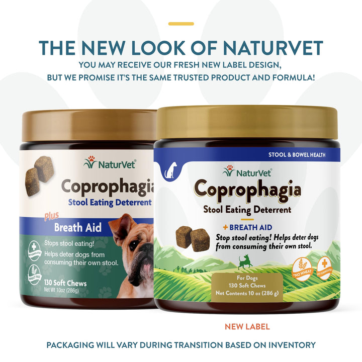– Coprophagia Stool Eating Deterrent – Deters Dogs from Consuming Stool – No Poop Eating for Dogs - Enhanced with Breath Aid Freshener, Enzymes & Probiotics – 130 Soft Chews