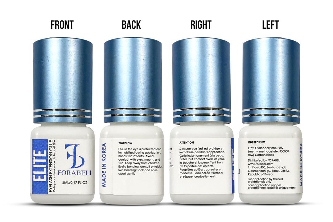 Elite Fast Dry Time Eyelash Extension Glue - 5ml / 1 Sec Drying time/Retention – 7 Weeks/Maximum Bonding Power/Black Adhesive for Semi-Permanent Extensions/Professional Lash Supplies