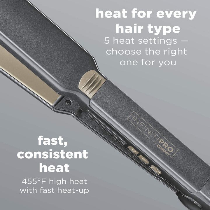 INFINITIPRO BY CONAIR Tourmaline Ceramic Flat Iron, 1 1/2-inch