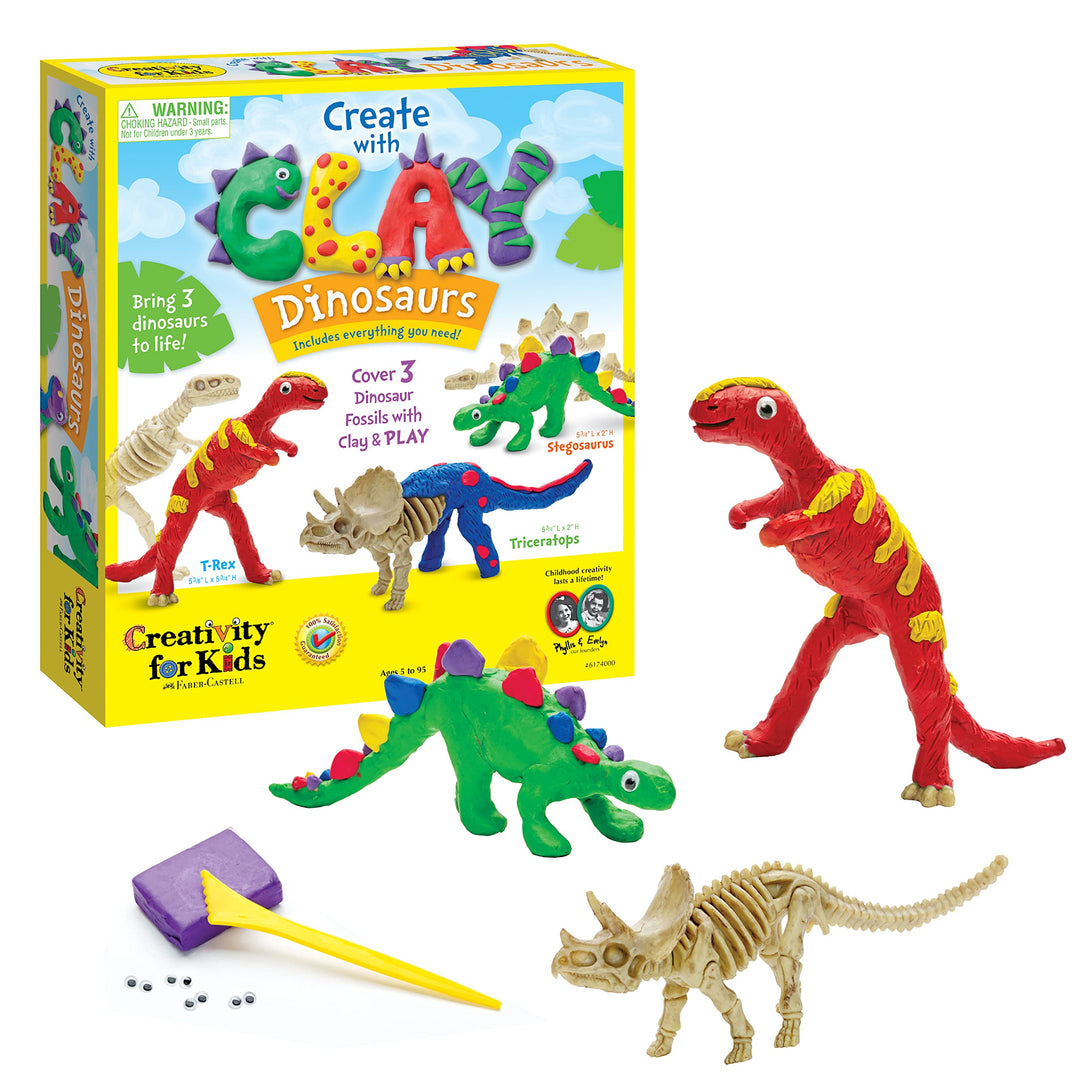 Create with Clay Dinosaurs - Build 3 Dinosaur Figures with Modeling Clay, small