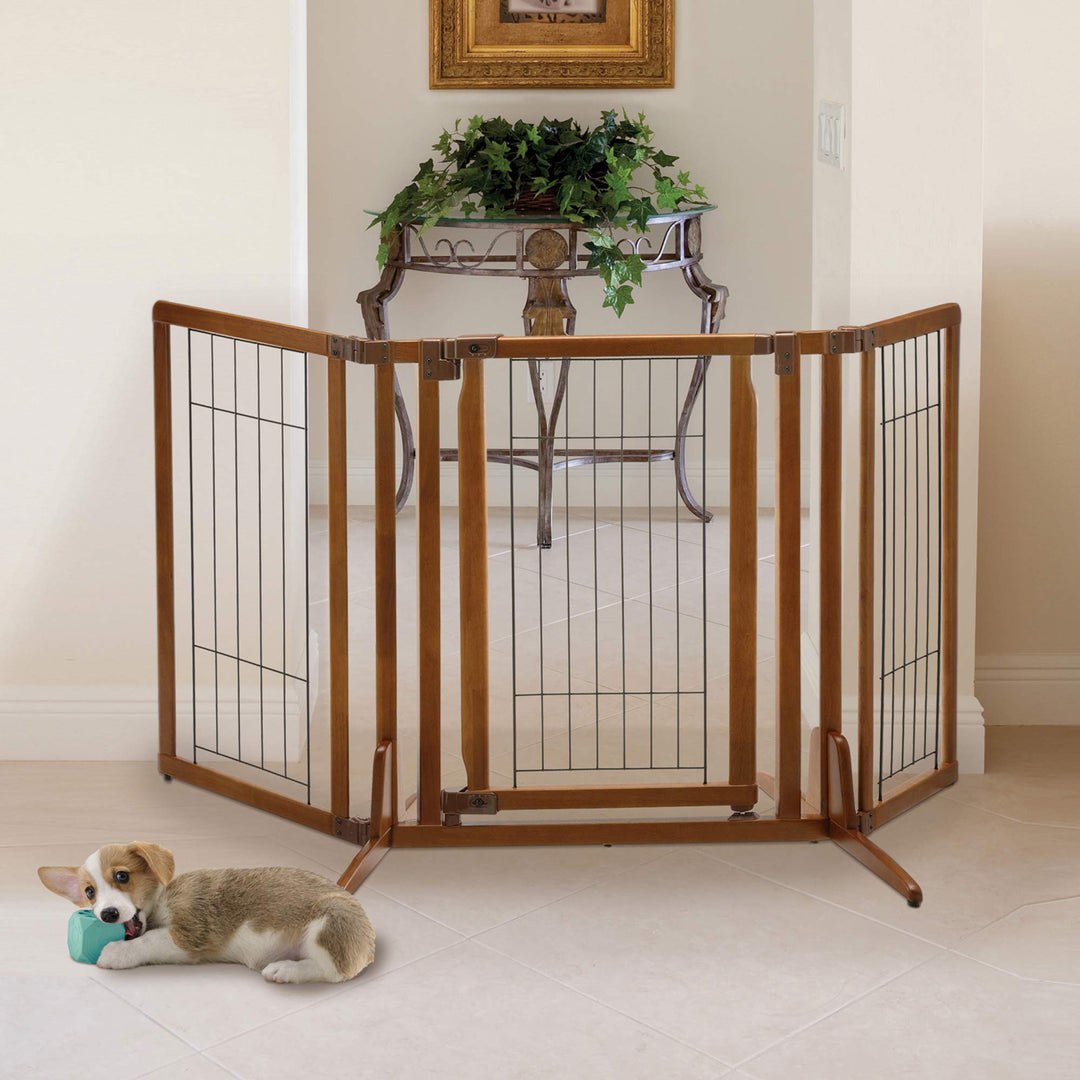 Premium Plus Freestanding Pet Gate with Door