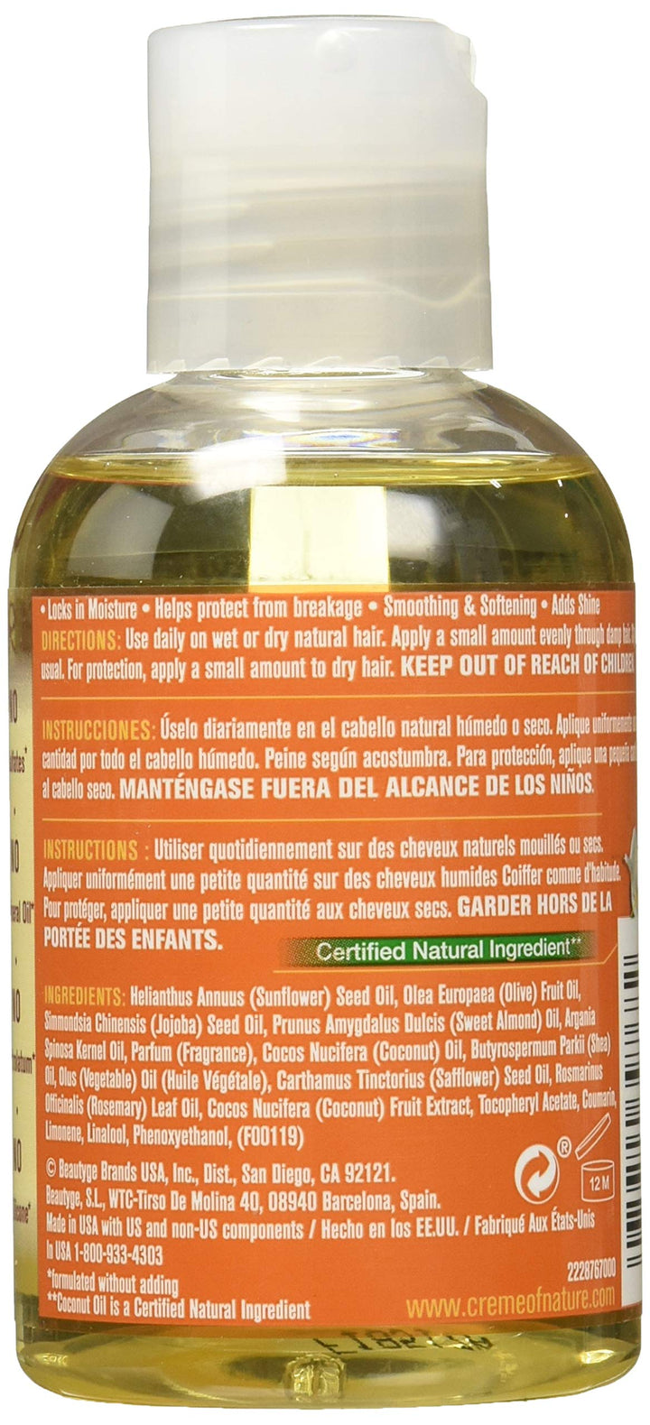 Creme Of Nature Coconut Milk Essential 7 Treatment Oil 4 Ounce (118ml)