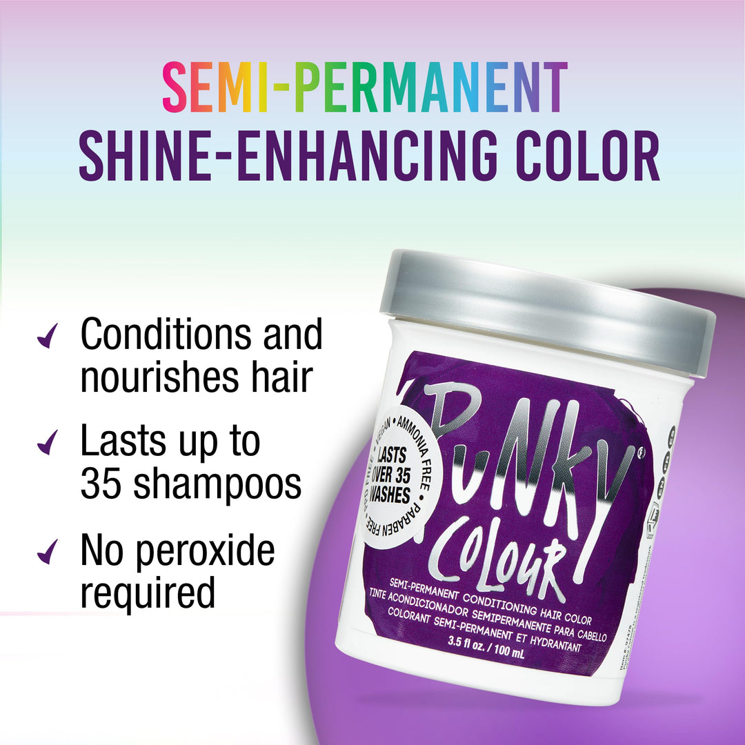 Jerome Russell Semi Permanent Hair Color Conditioning, 100ml - Purple (Pack of 1)