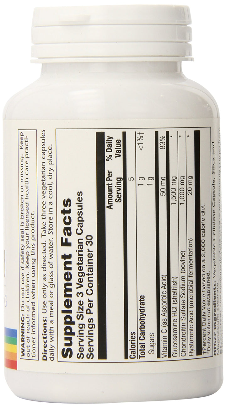 Glucosamine Chondroitin and Hyaluronic Acid, 1500mg/1000mg/20mg 90 Capsules